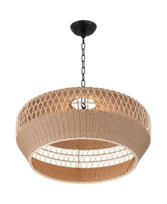 Matias Pendant Ceiling Light with Hanging Vine and Rope Modern Fixture