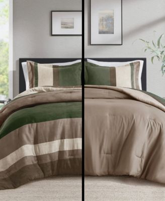 Boulder Stripe Micro Suede 2-Pc. Comforter Set, Twin/Twin XL