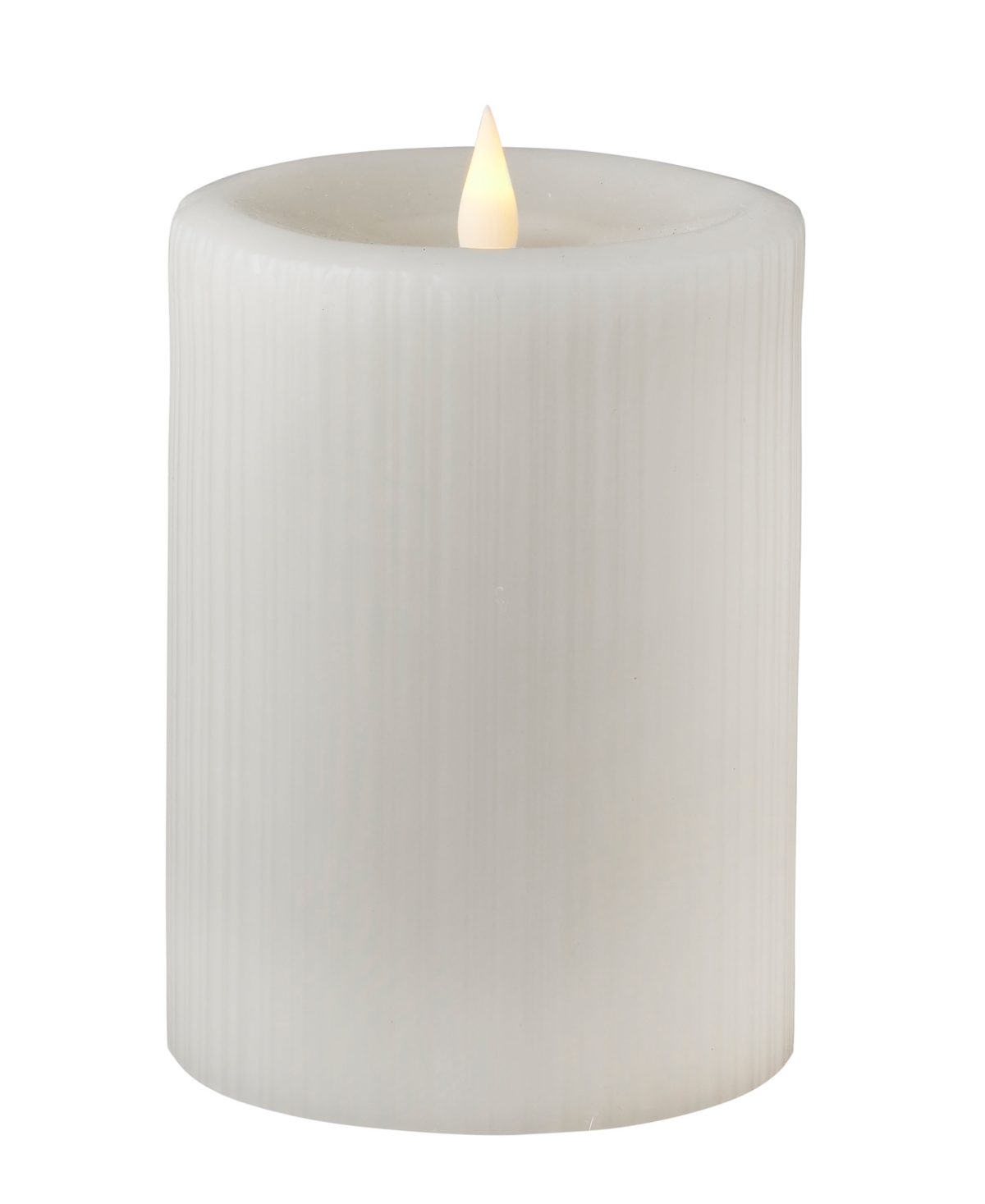 Seasonal Fine Ribbed Motion Flameless Candle, 4x6