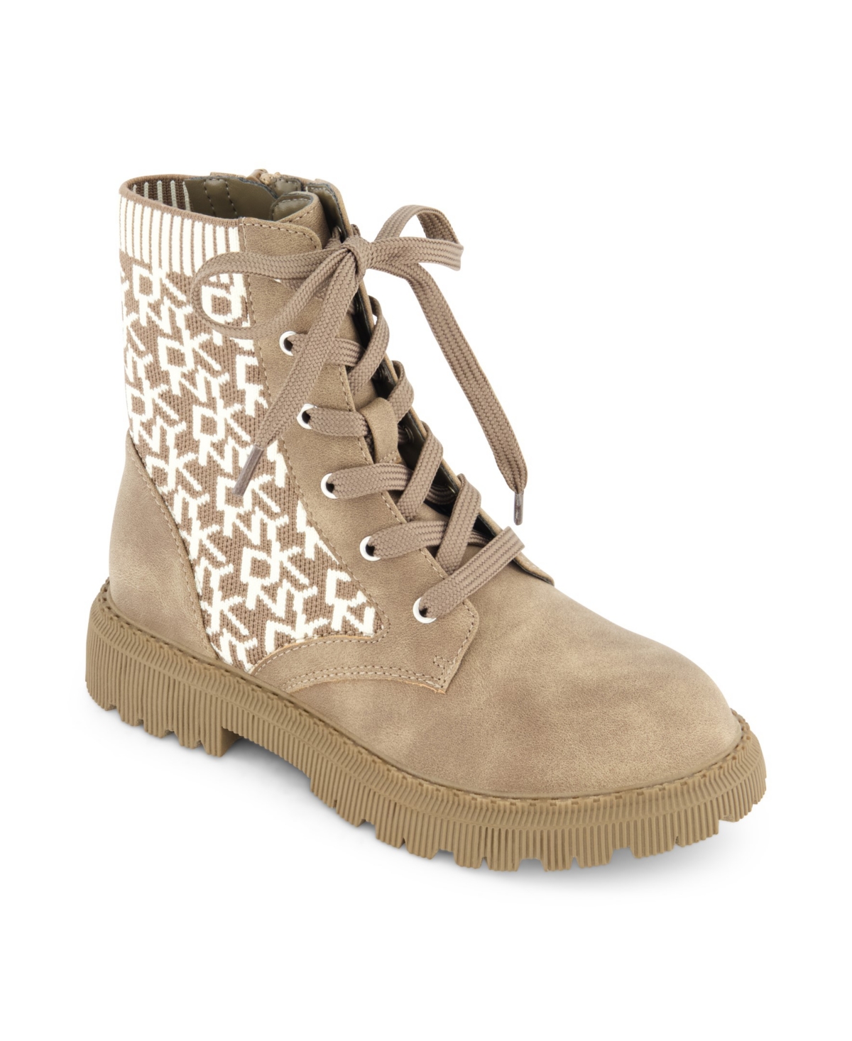Dkny Little And Big Girls Ava Marissa Lug Boot In Animal Print