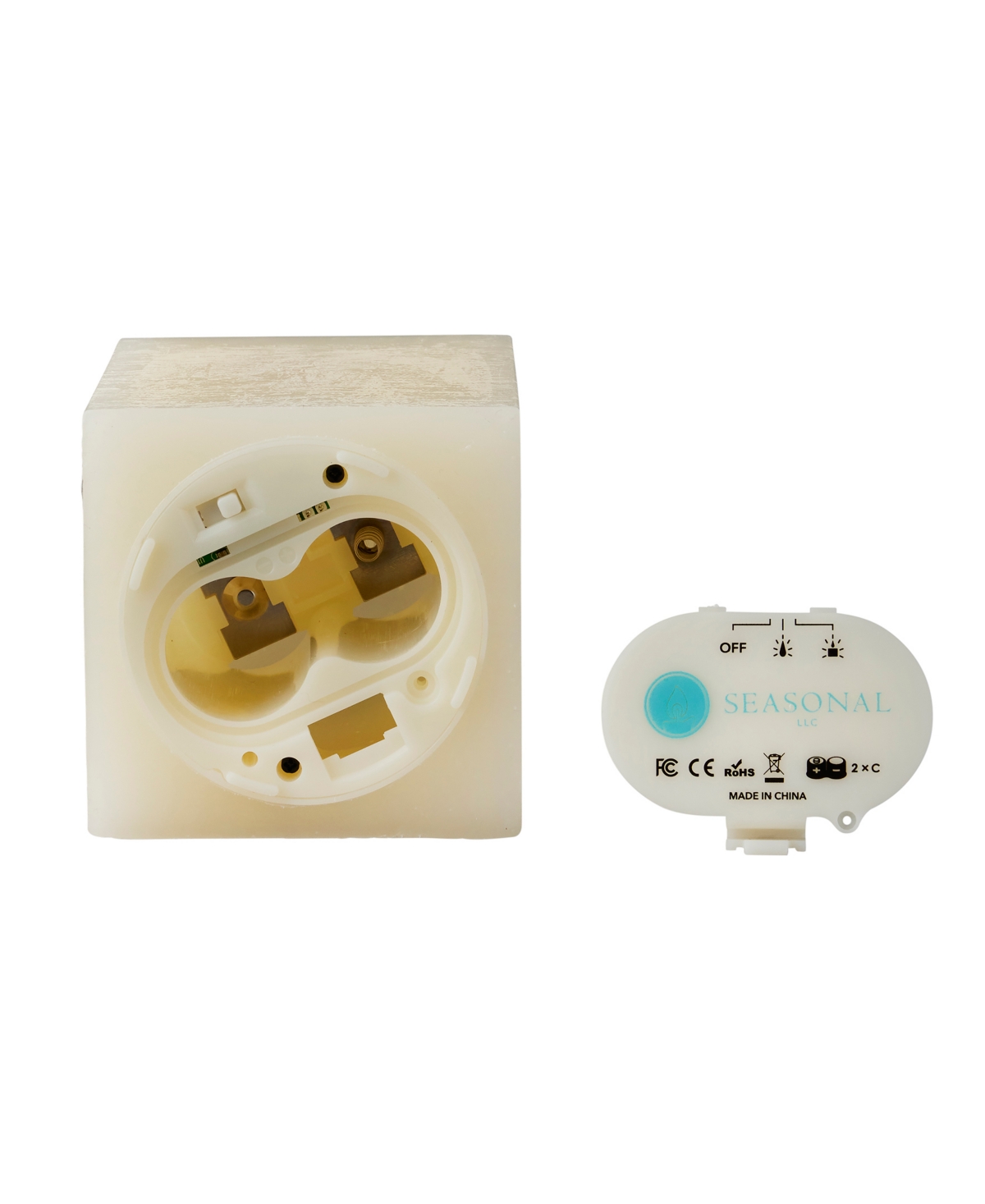 Seasonal Classic Motion Flameless Square Candle, 3x5