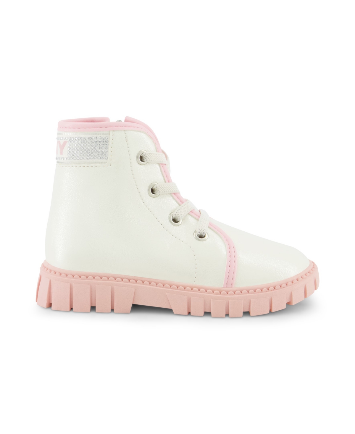 Dkny Toddler Girls Carrie Logo Stones Combat Boot In Multi