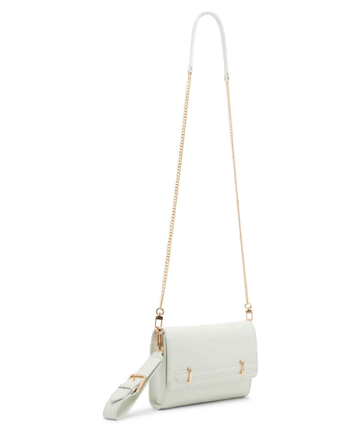 Shop Anne Klein 3 In 1 Chain With Wristlet Strap Belted Wallet In White