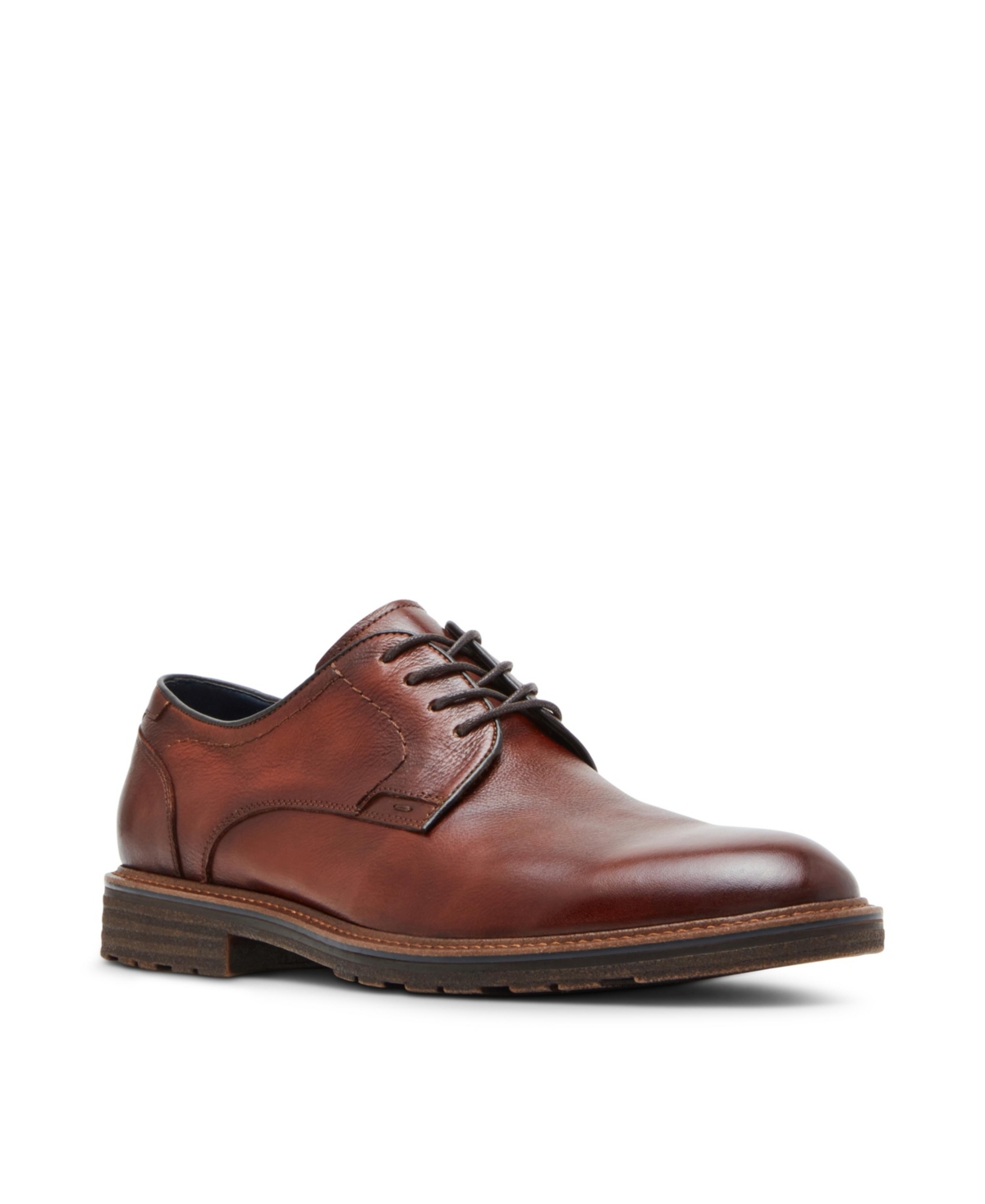 Steve Madden Hoxton Wingtip Derby In Cognac Leather