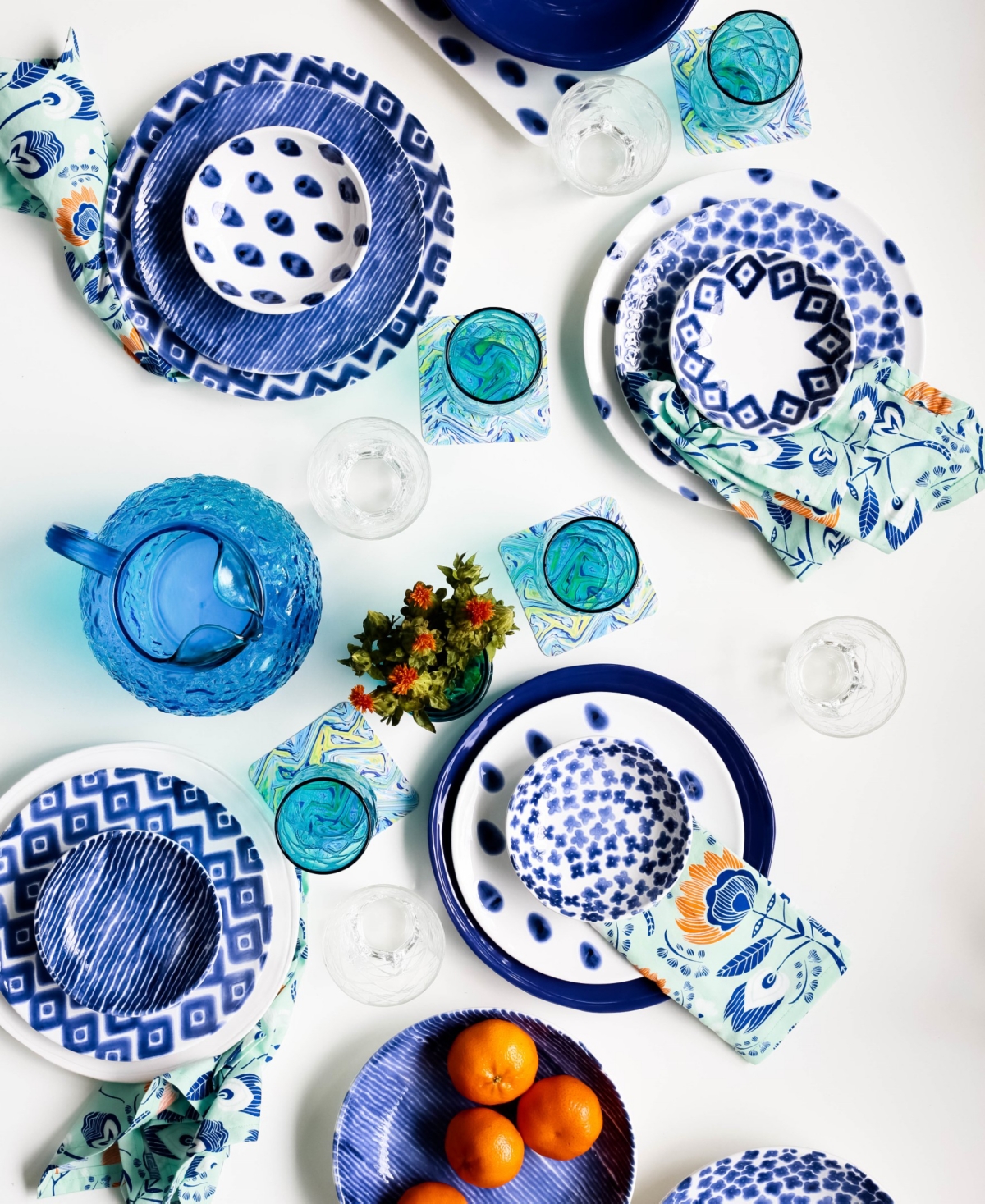 Vietri Santorini Salad Plate In Flower
