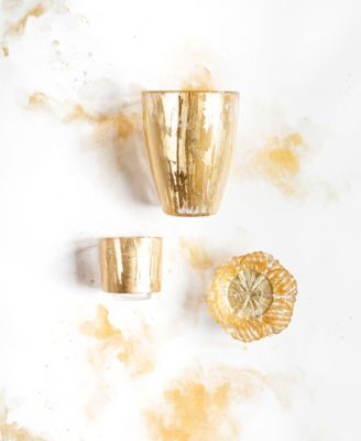 Rufolo Glass Gold Brushstroke Votive