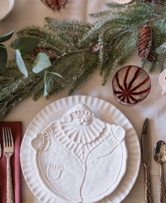 Pietra Natale Figural Santa Salad Plate