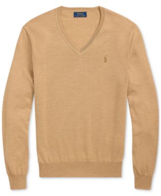 Men's Washable Wool V-Neck Sweater
