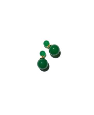 Orbit Duo — Double ended jade stone stud earrings
