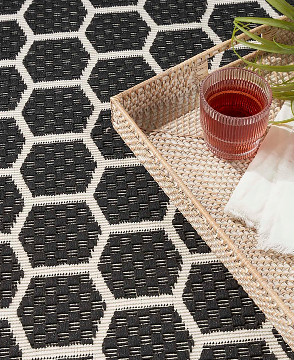 Nourison Home Twist Reversible Tws01 2'2"x10' Runner Area Rug In Black
