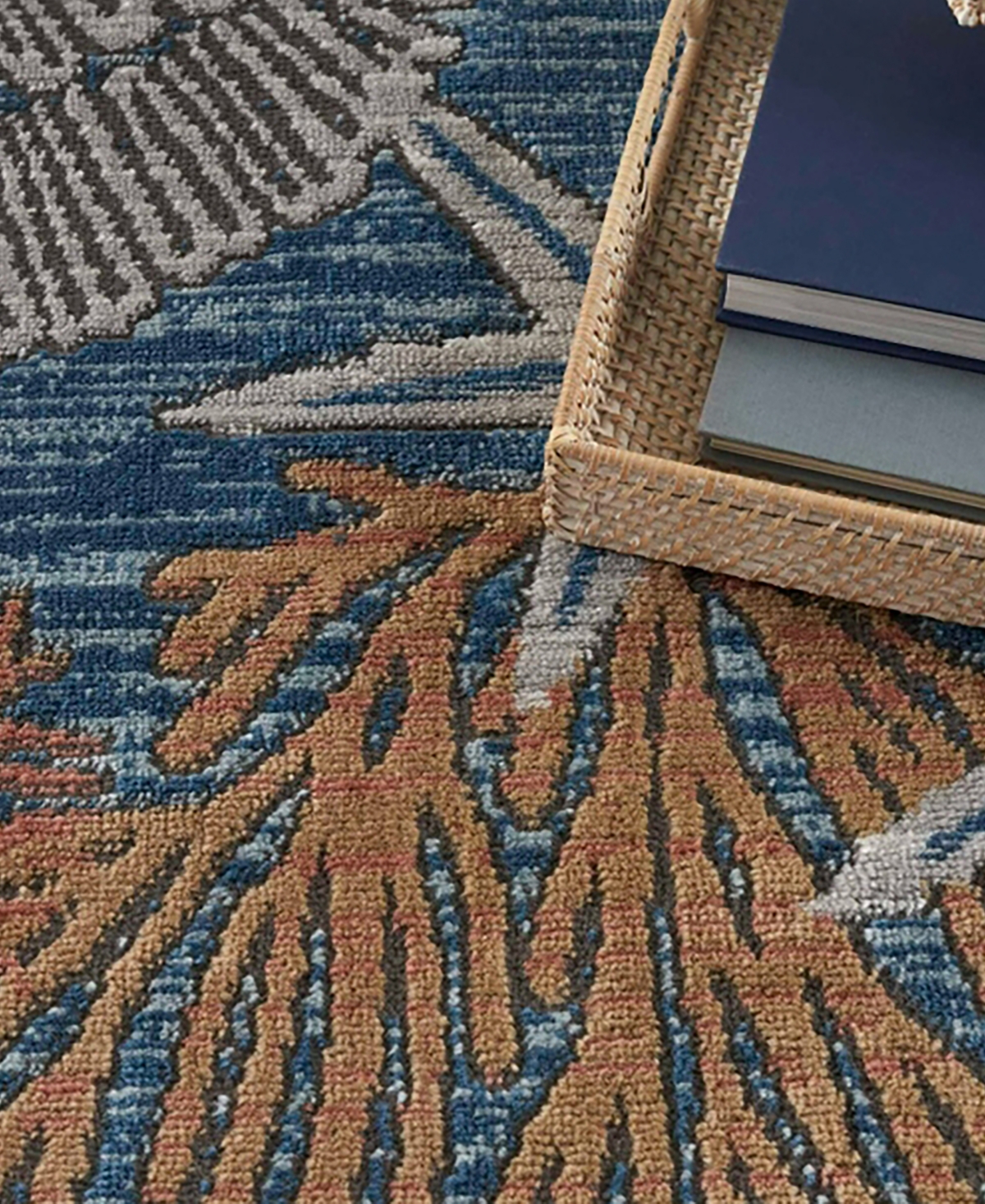 Nourison Home Seaside Sds04 2'3"x7'6" Runner Area Rug In Blue,multi