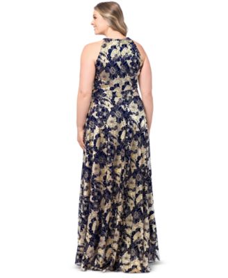 Macy's Blue And Gold Dress Prom Dress Macy's Blue And Gold Dress  Evening Dresses Shawl