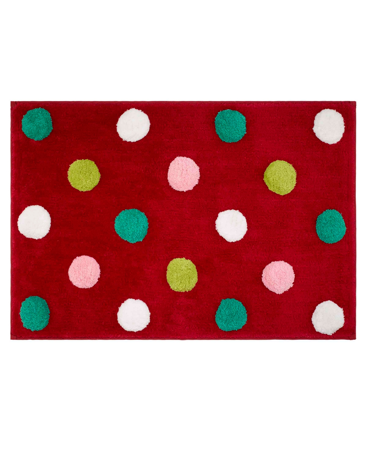 Nicole Miller Merry Dot Rug, 20" X 30" In Red