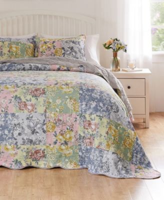 Emma Floral Print 3-Pc. Bedspread Set, King