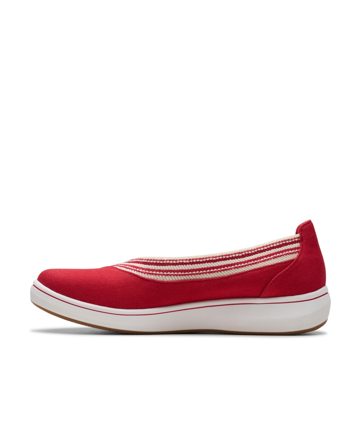 Clarks Women's Cloud Steppers Breeze Sky Air Closed Toe Shoes In Red Textile