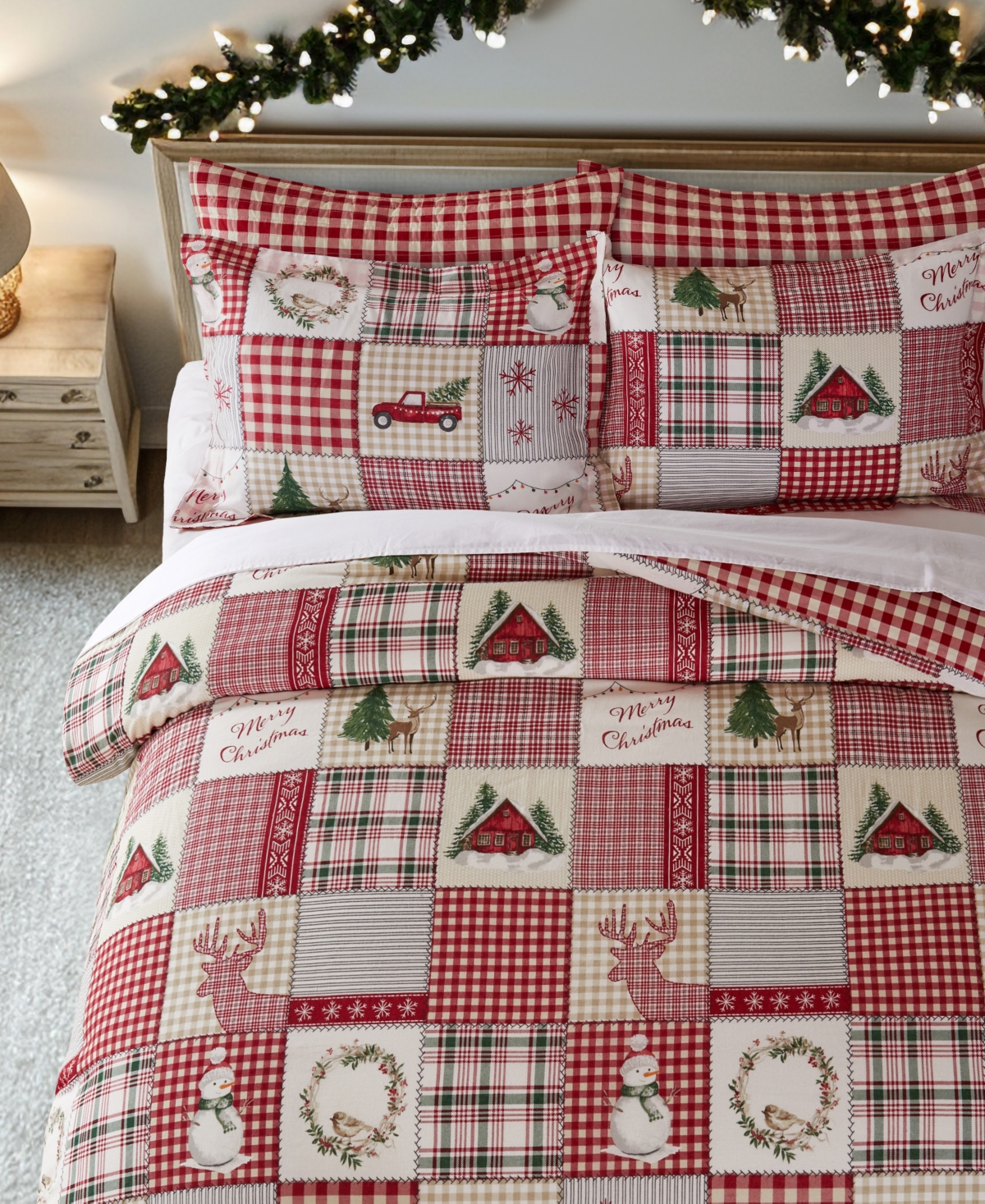 Levtex Home For Christmas Reversible 2-pc. Comforter Set, Twin/twin Xl In Red