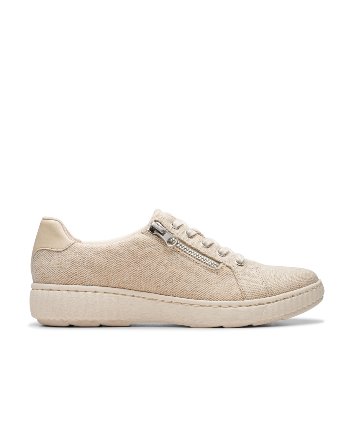 Clarks Caroline Echo In Beige Textile In Natural Textile