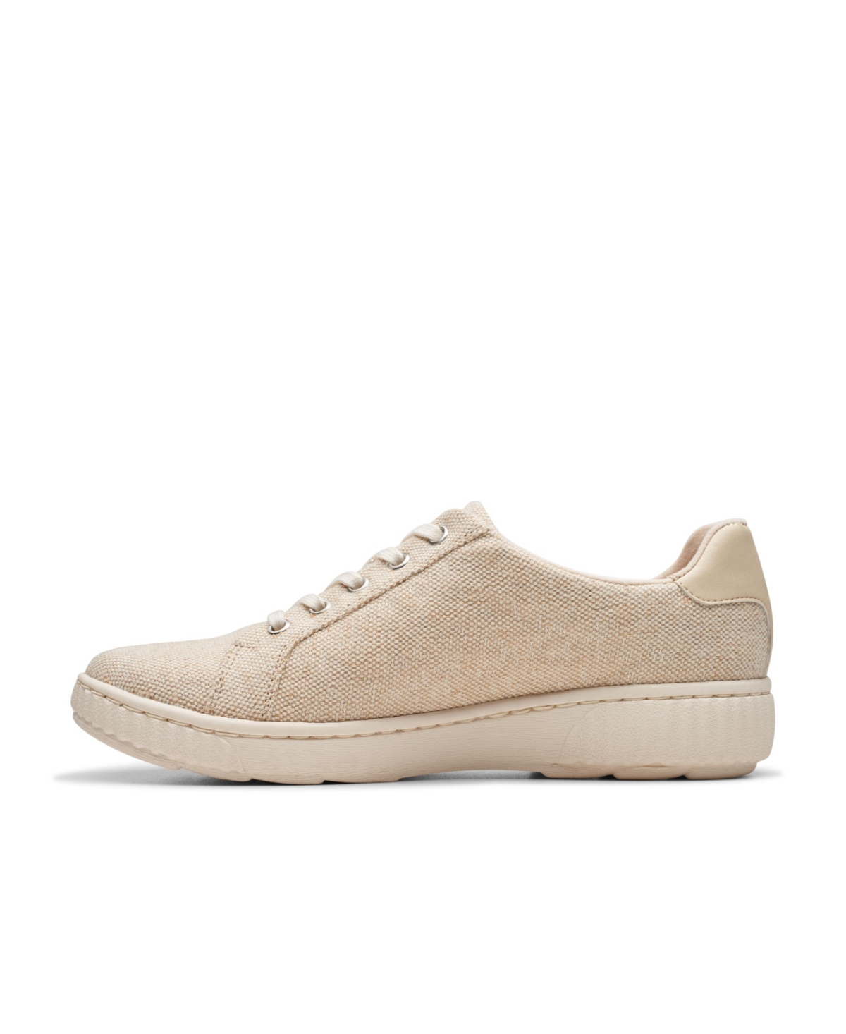 Clarks Caroline Echo In Beige Textile In Natural Textile