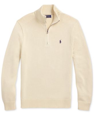 Cotton Quarter-zip Sweater