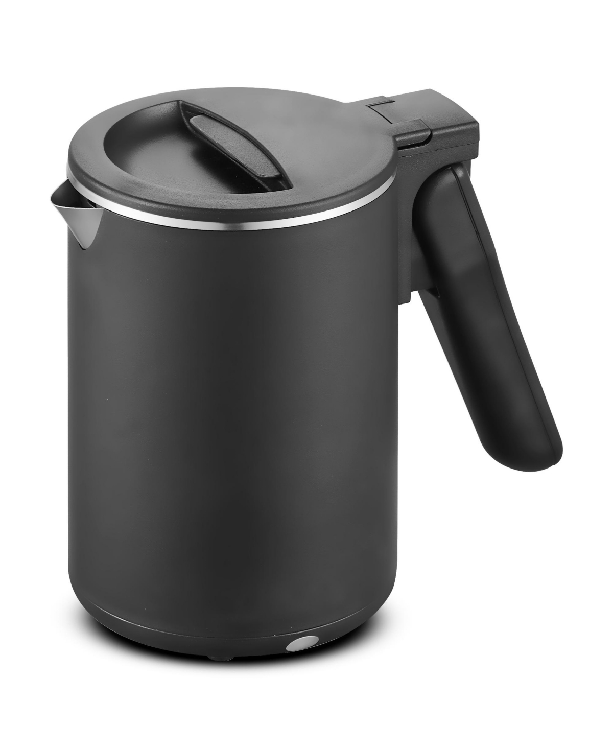 Elite Cuisine Dual Voltage 110-220v Us Plug, Travel Double Wall Cool-touch, Electric Kettle, 20 Oz. In Black
