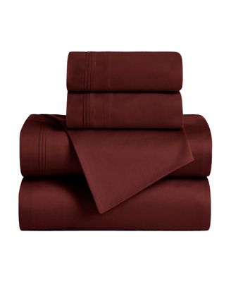Luxurious 650-TC Egyptian Cotton 3 Piece Solid Deep Pocket Sheet Set, Twin