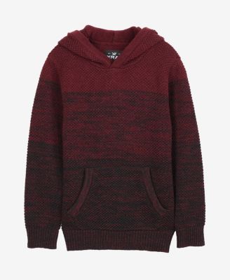 Boys Colorblock Pullover Hood Sweater