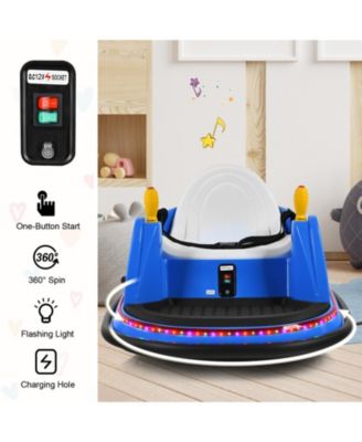12V Kids Ride On Bumper Car 360-Degree Spin Race Toy with Remote Control