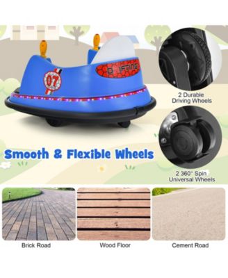 12V Kids Ride On Bumper Car 360-Degree Spin Race Toy with Remote Control