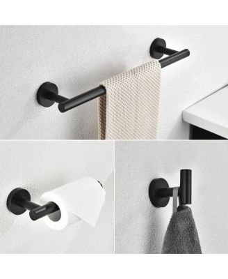 3-Piece Bathroom Hardware Set for Towel Bars, Hooks, and Accessories