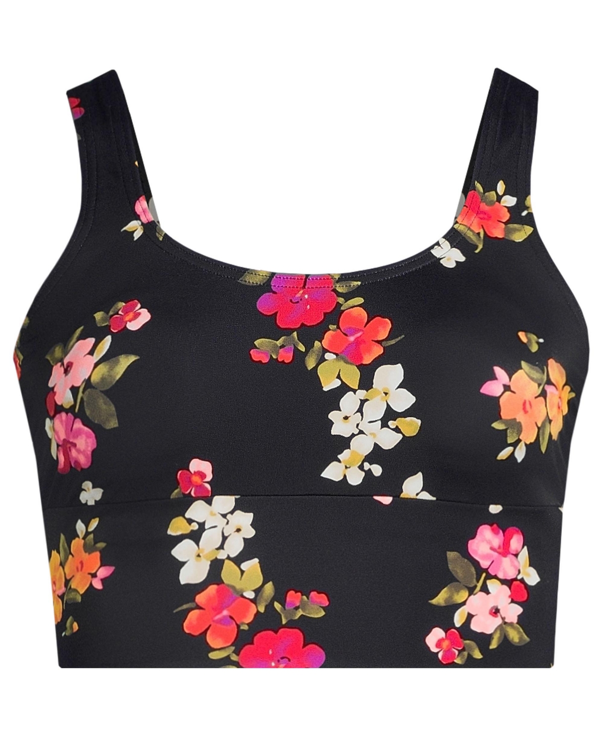 Lands' End Plus Size Tugless Scoop Neck Midkini Swimsuit Top