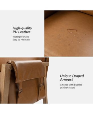 Olivia Farmhouse Armchair with Solid Wood Frame