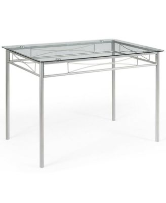 5 Pieces Dining Set Glass Table and 4 Chairs