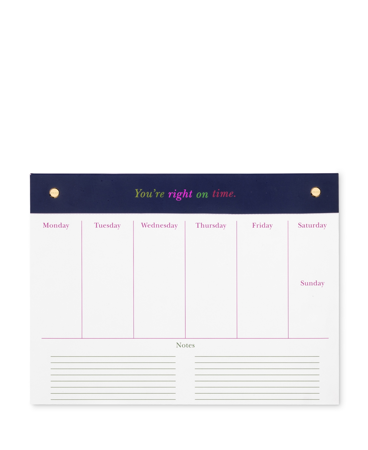 Kate Spade New York Weekly Planner Notepad In You're Right On Time