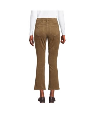Women's Petite High Rise Corduroy Kick Crop Pants