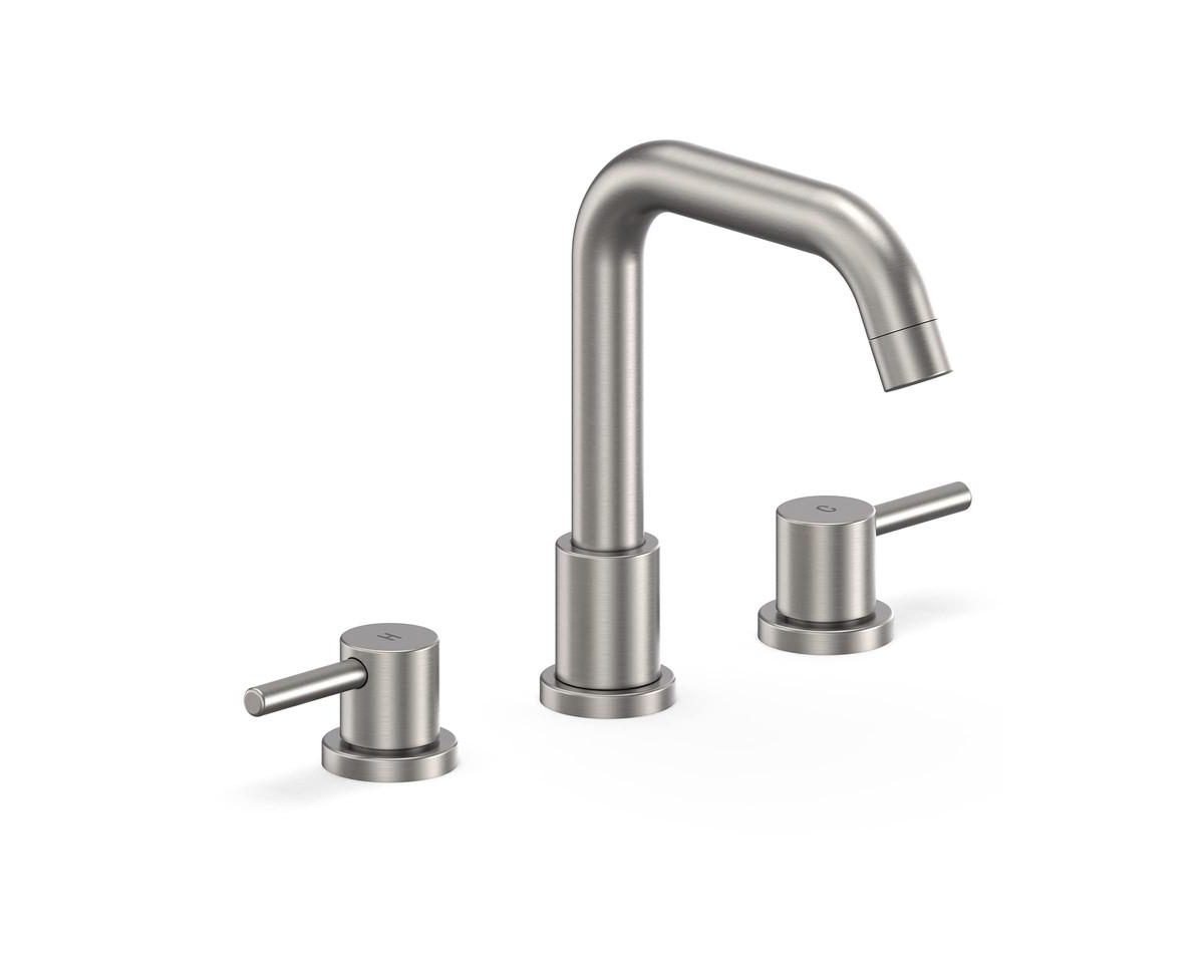 Bathroom Sink Faucet,Bathroom Faucet 3 Hole with Stainless Steel Pop Up Drain and cUPC Lead-Free Hose - Silver