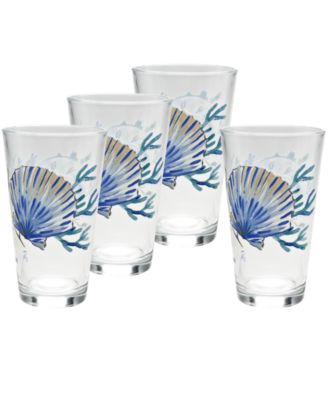 Fiesta Tropical Stripes 16-Ounce Tapered Cooler Glass, Set Of 4 | The Shops At Willow Bend