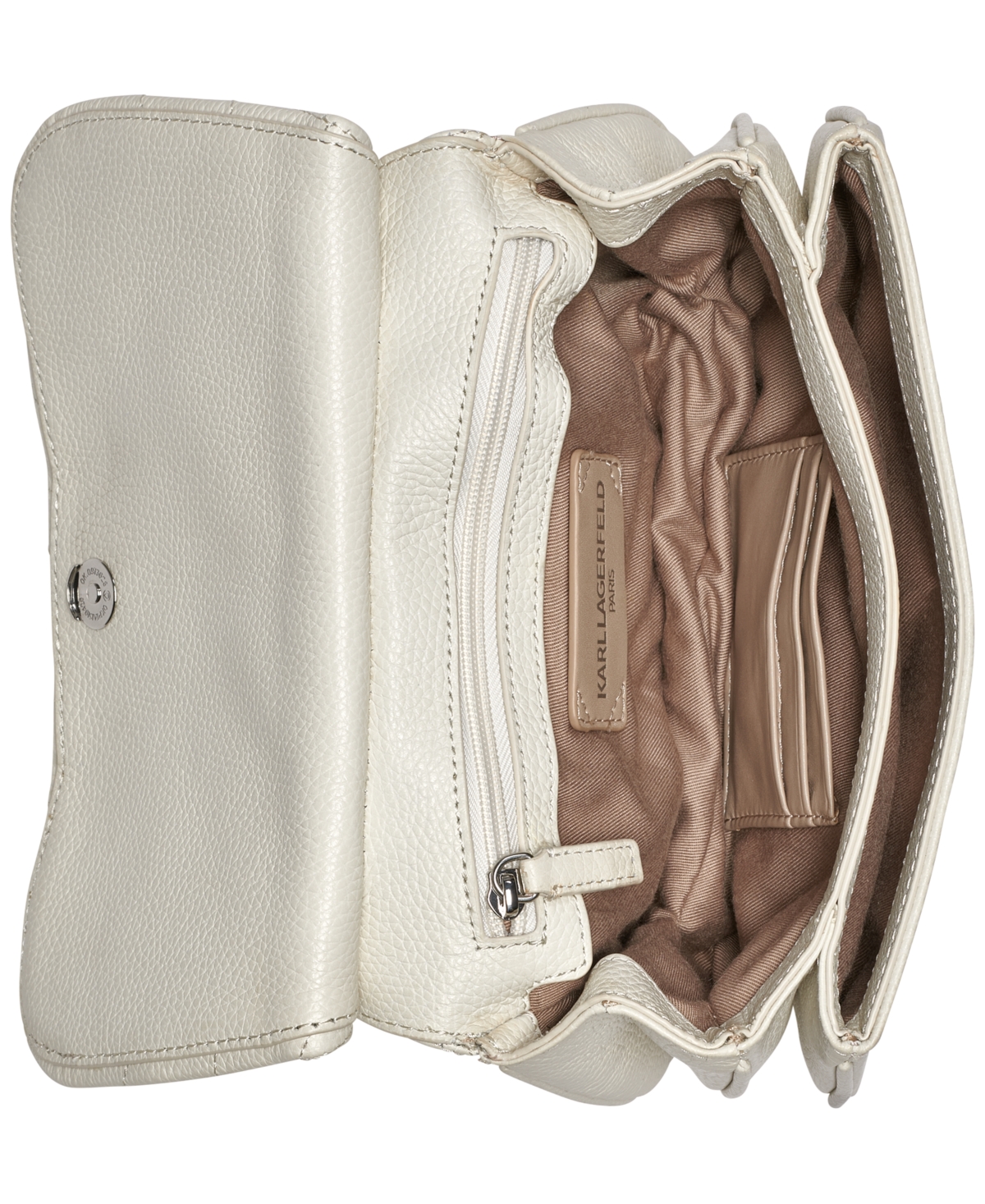 Karl Lagerfeld Lafayette Crossbody In White,white