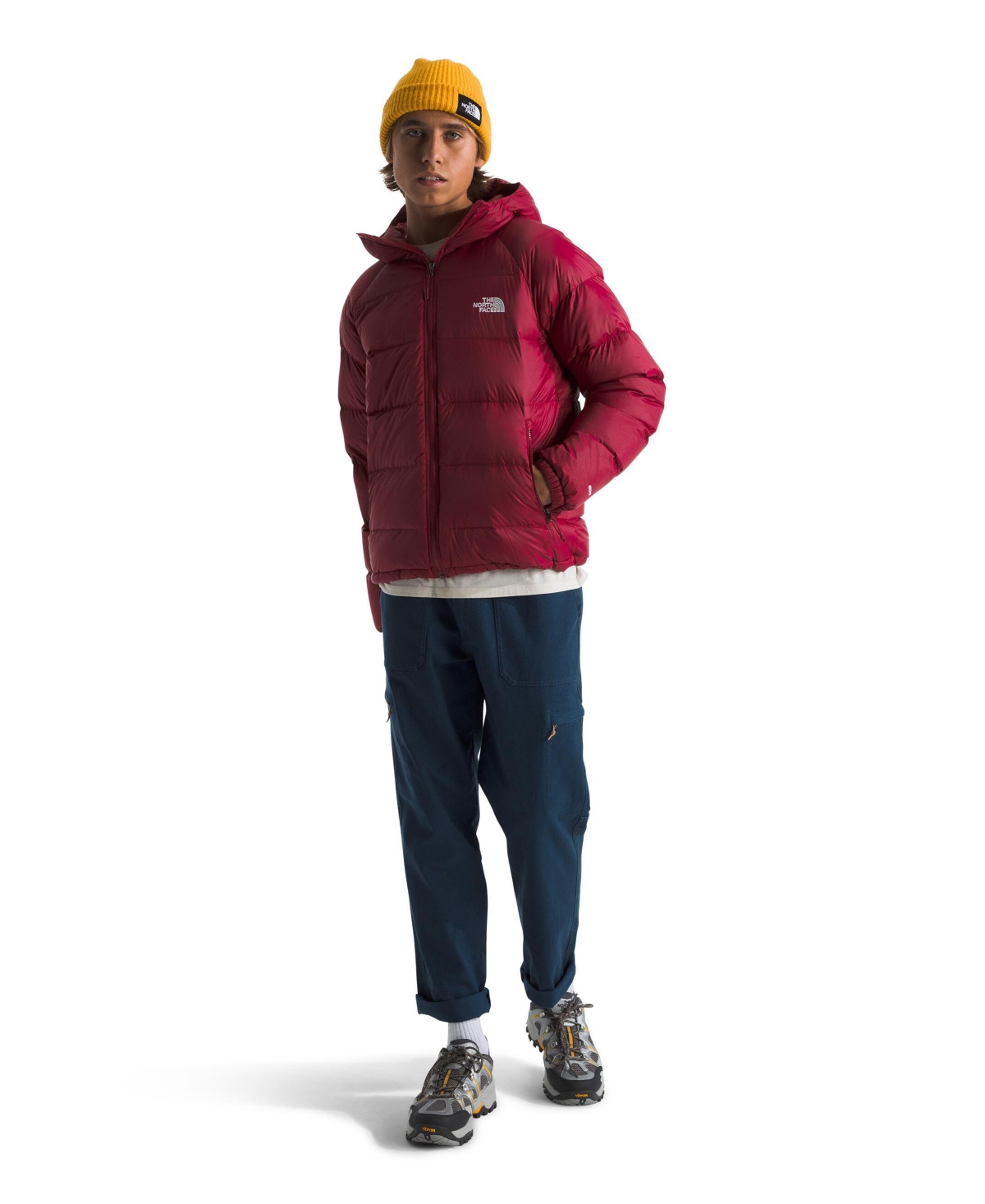 The North Face Men's Hydrenalite Dwr Quilted Hooded Down Puffer Jacket In Beetroot