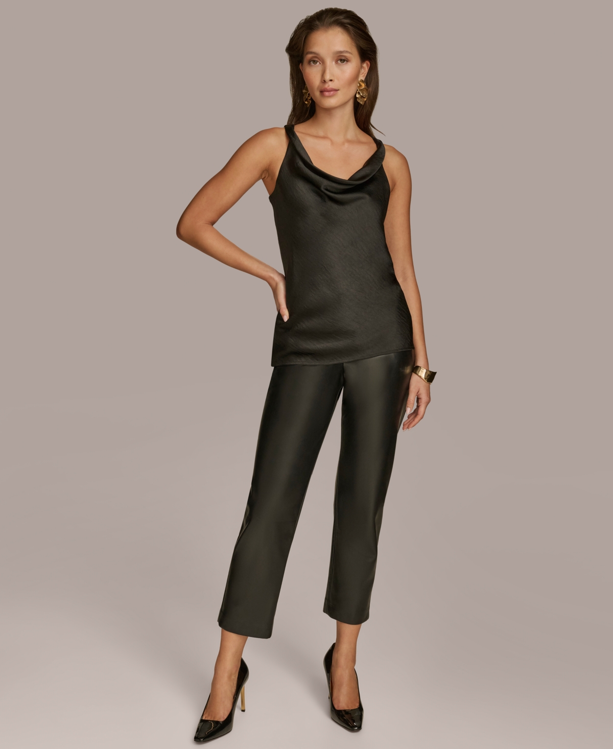 Donna Karan New York Women's Cowlneck Tank Top
