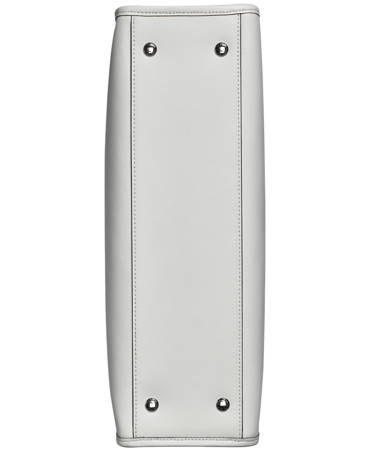 Karl Lagerfeld Savoie Large Leather Tote In White,silver