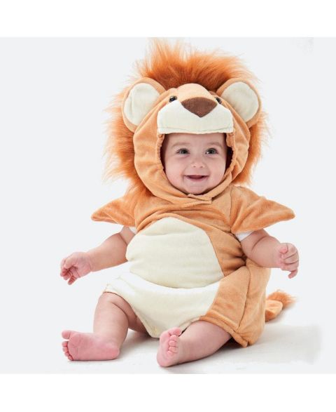 Dress Up America Lion Romper & Hood Costume Set - Infants Boy and Girl