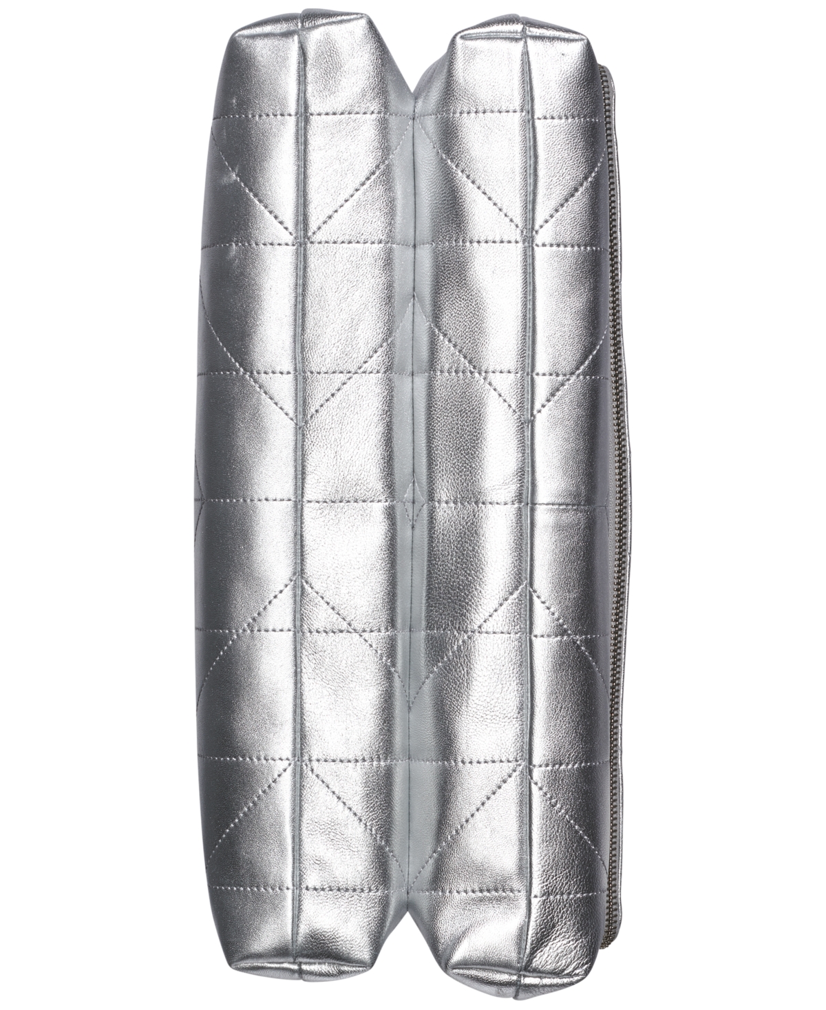 Karl Lagerfeld Lavande Large Leather Shoulder Bag In Metallic Silver