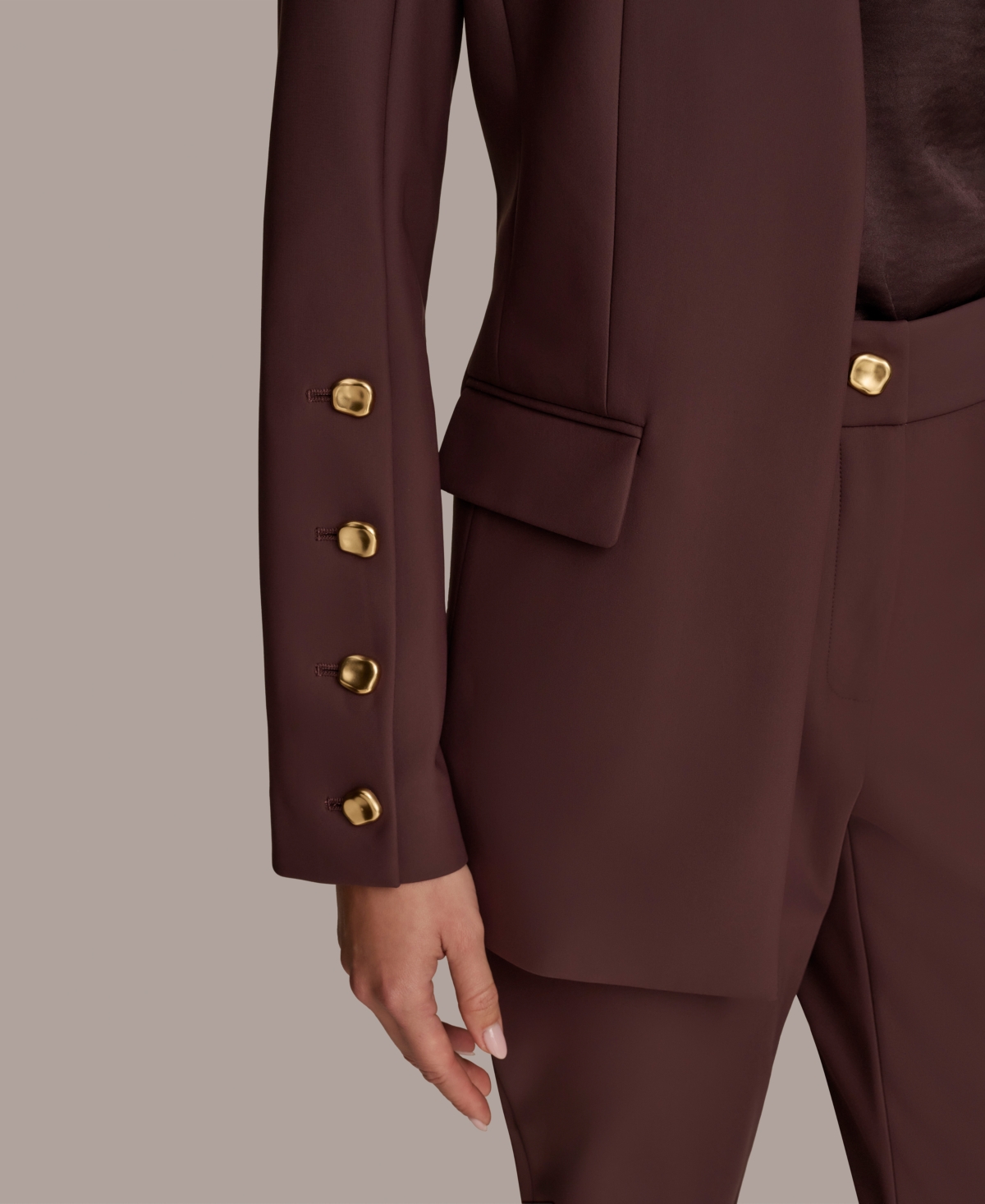 Donna Karan New York Women's Button-Sleeve Blazer