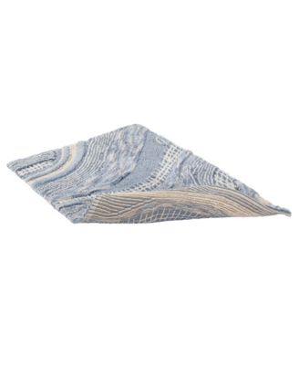 Waves Cotton Bath Rug, 20" x 30"