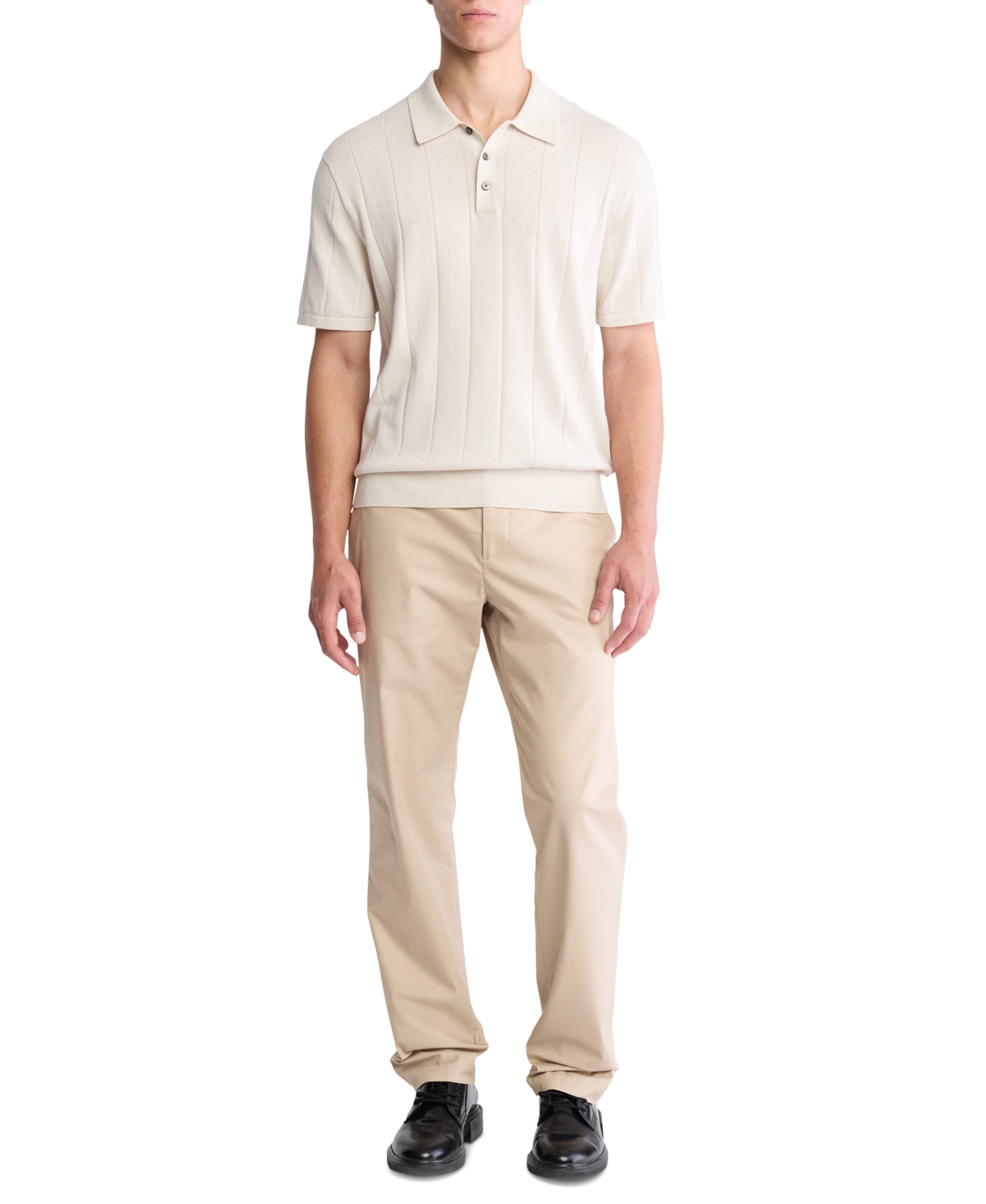 Calvin Klein Men's Classic-Fit Vertical Stitched Polo Shirt