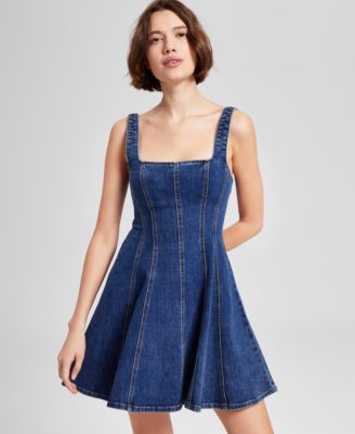 and now this denim dress And Now This Women's Sundress Denim Dresses
