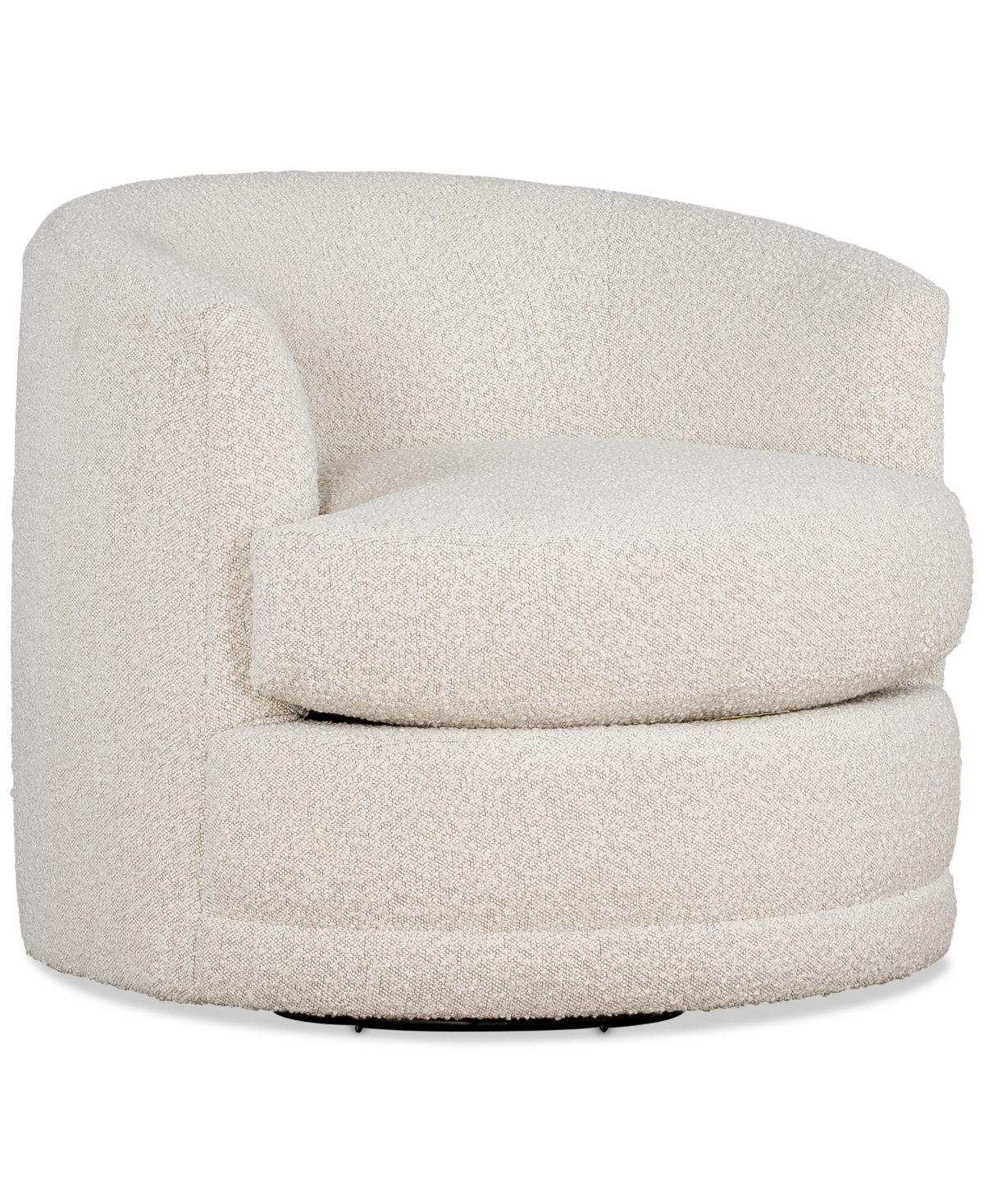 Macy's Elbeth Fabric Swivel Chair, Exclusively At  In Pebble