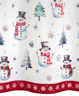 Winter Snowman Shower Curtain, 72" x 72"