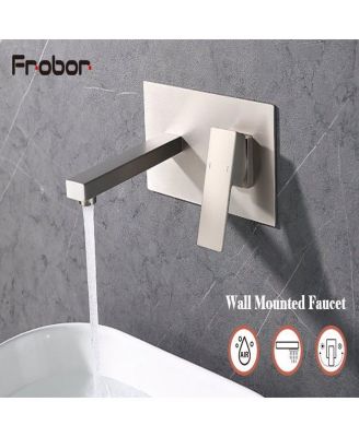Wall-Mount Bathroom Faucet for Sink or Bathtub, Single Handle, 2 Holes
