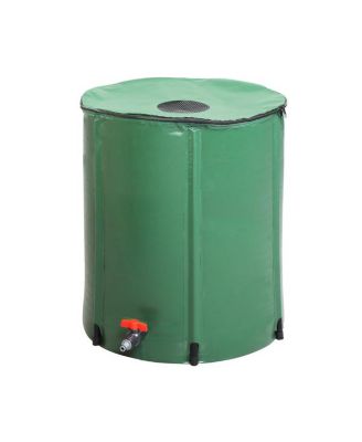 50-Gallon PVC Rain Bucket with Measurement Scale for Efficient Water Collection